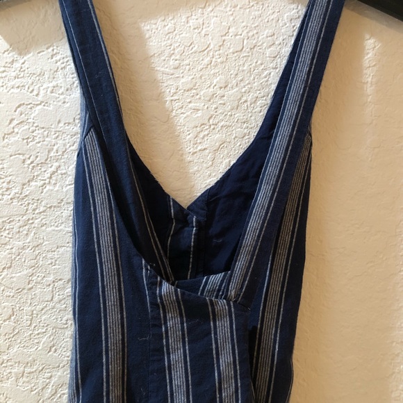Pinstriped Jean Jumpsuit - Picture 3 of 4